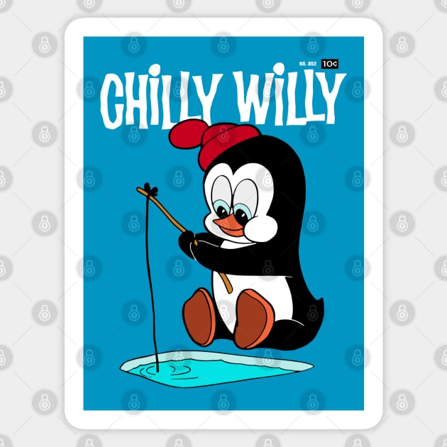 CHILLY WILLY FISHING Sticker by KERZILLA